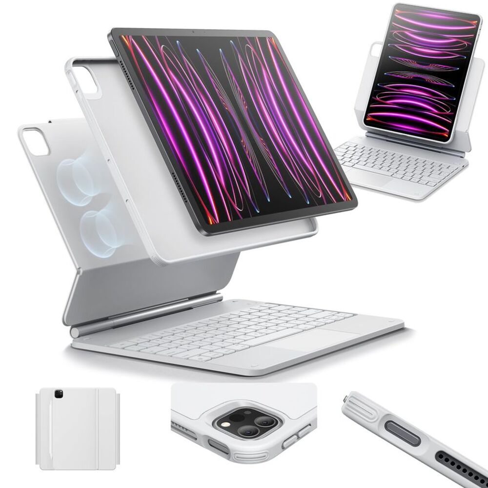 ESR Rebound 360 Keyboard Case for iPad Pro 12.9 3rd-6th Gen White